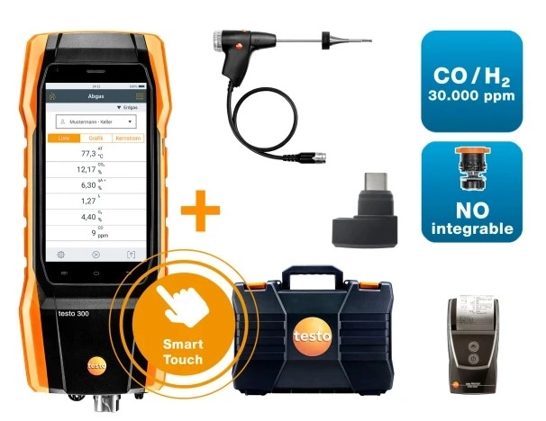 Set analizador de combustión testo 300 Longlife
